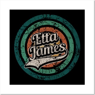 Etta James // Retro Circle Crack Vintage Posters and Art